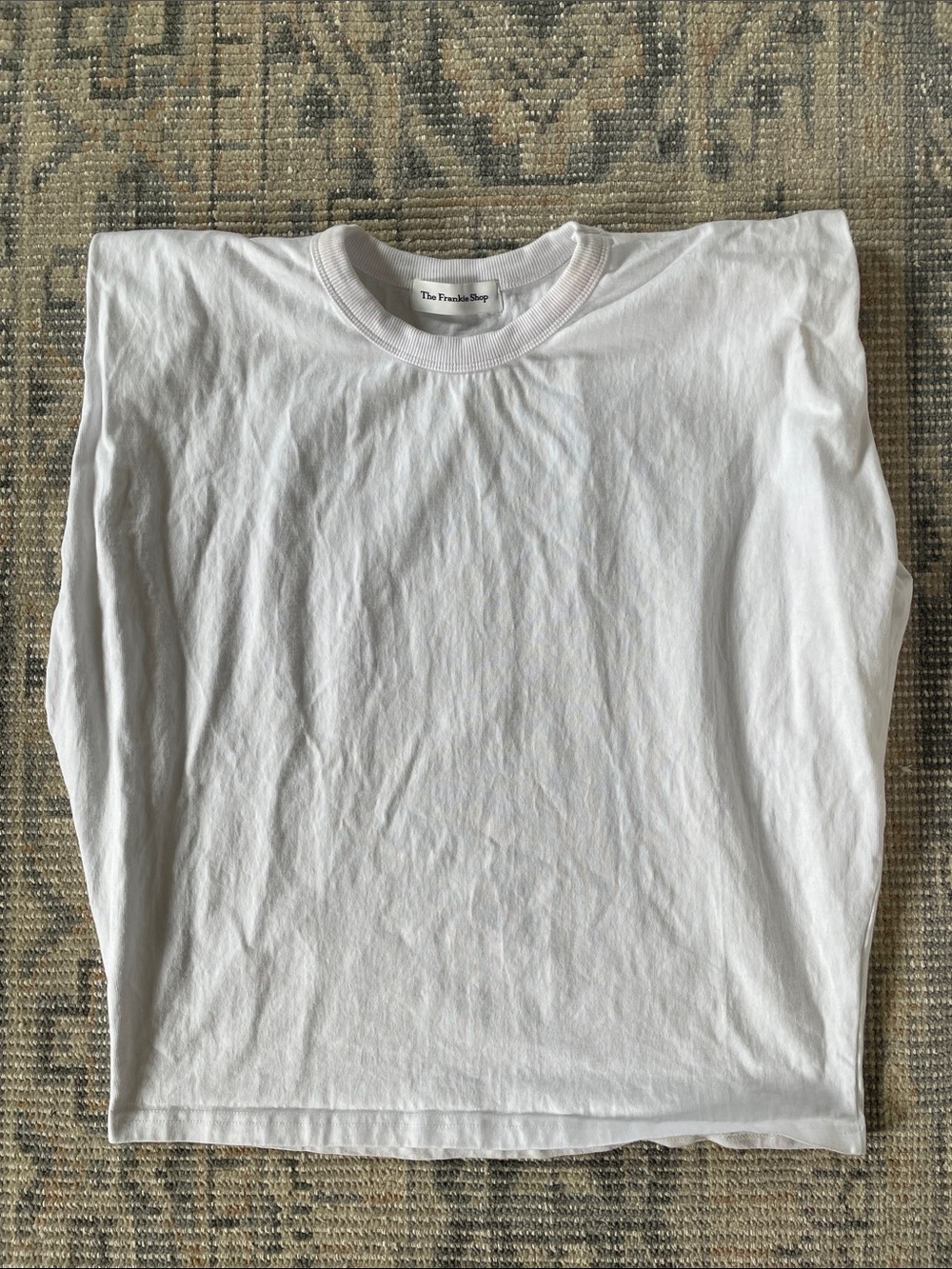The Frankie Shop White Boxy Cotton Tee
